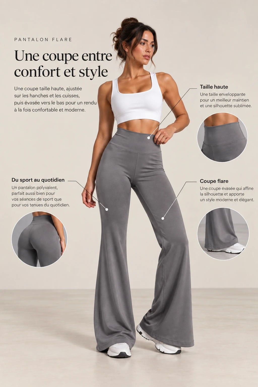 Détail du legging Flare